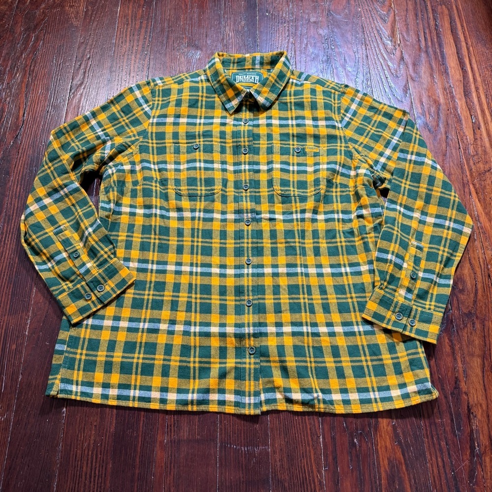 Duluth Trading Green Bay Packers Flannel Shirt‎ Womens XL Limited Edition NFL